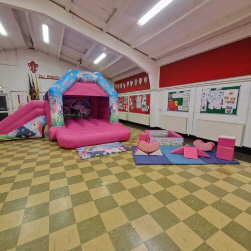 Unicorn Castle With Slide And Soft Play