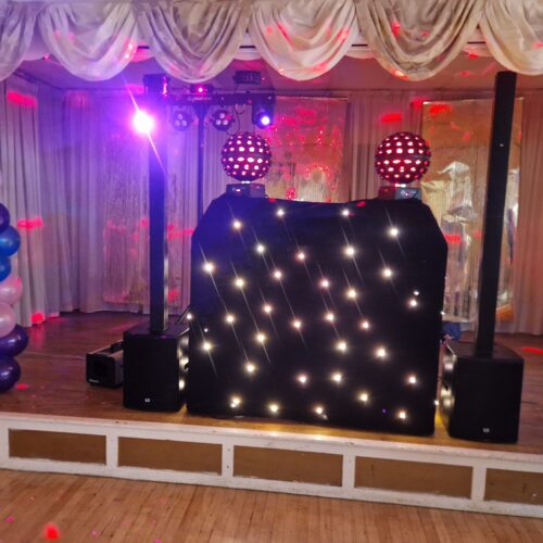 Kids disco, popcorn and candy floss