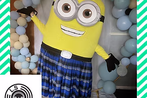 Yellow Giggle Mascot Appearance