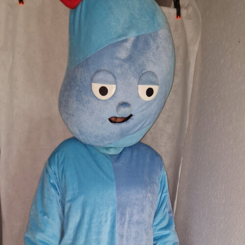 Blue Pickle Mascot Appearance