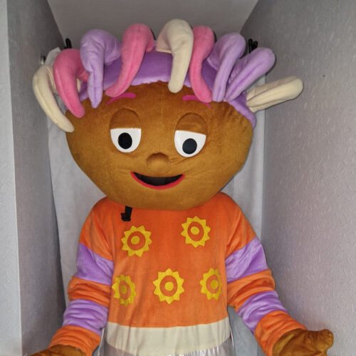 Pink Flower Mascot Appearance